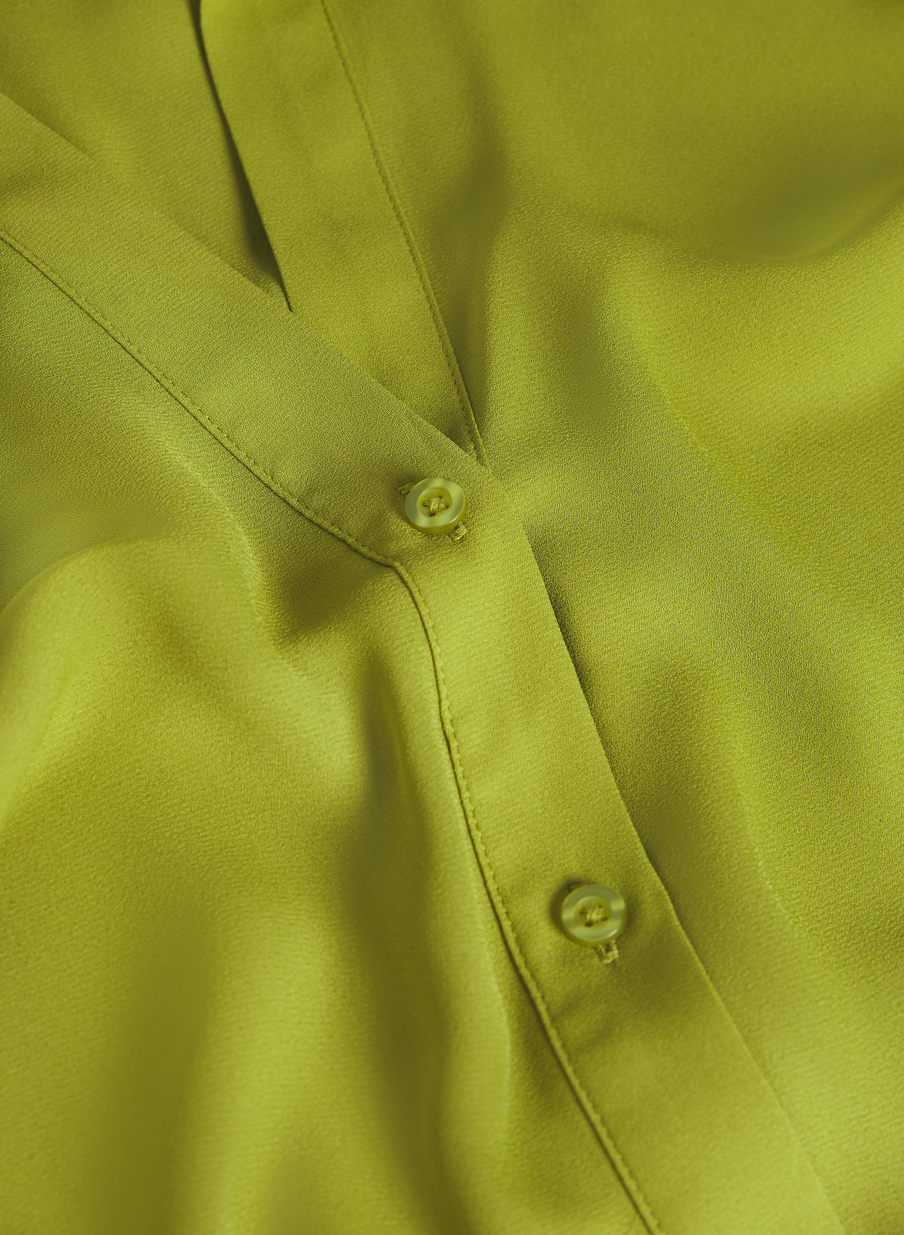 Elegant Crepe Button Down Blouse for Women - Soft & Flowy Office Wear, Casual Outfits & Special Occasions