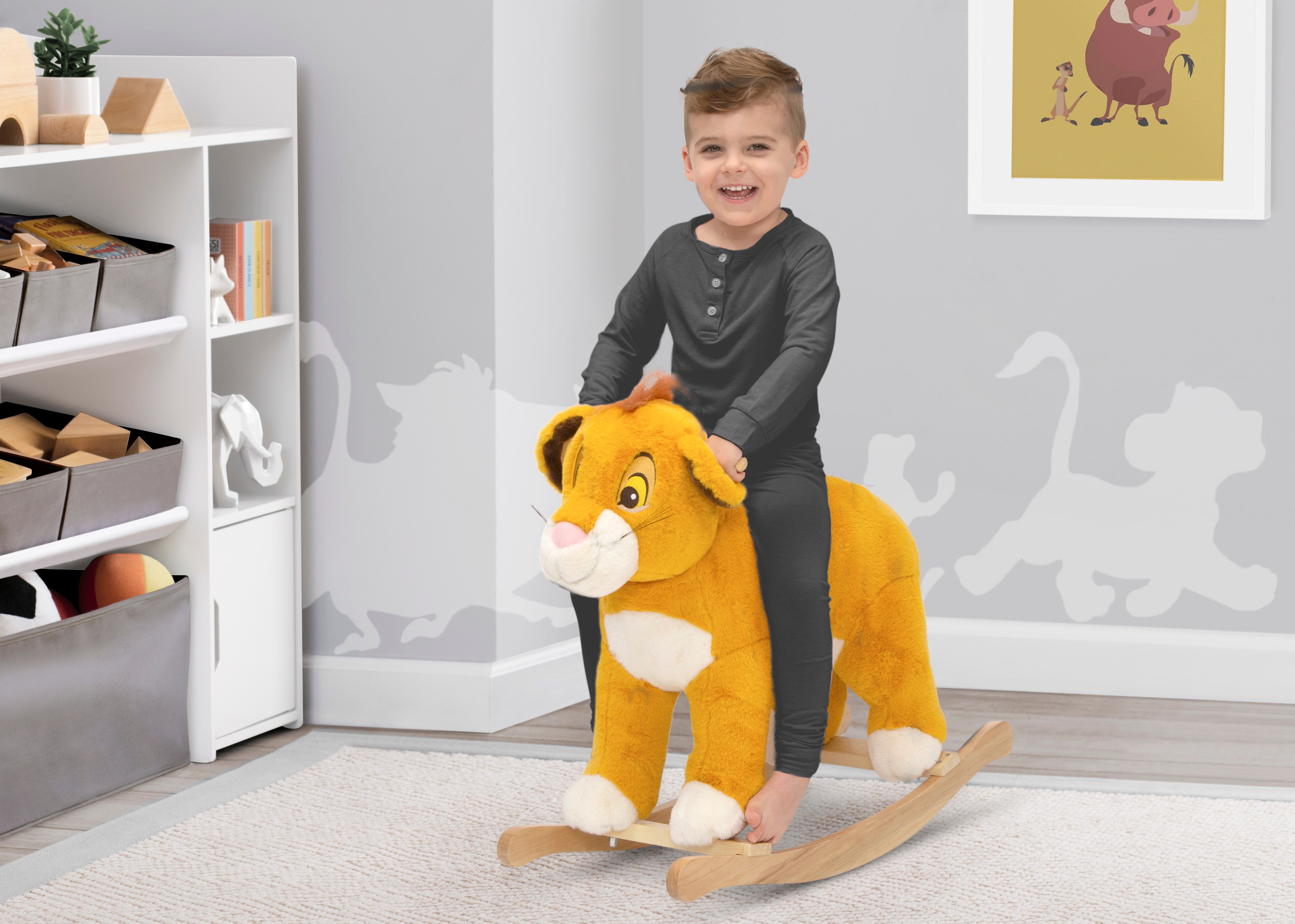 Disney The Lion King Simba Plush Rocker Toy for Kids - Cute & Comfortable Animal Rocking Chair for Nursery, Playroom, or Gift - Perfect for Toddlers & Preschoolers