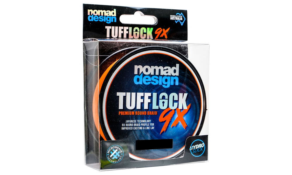 Tufflock Orange X9 Braid Fishing Line - 150 Yards, High Strength & Durability for Saltwater & Freshwater Fishing - Perfect for Bass, Trout, and Offshore Angling