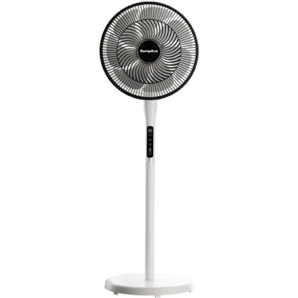 ELF7147D 14 Inch DC Living Stand Fan - Quiet Oscillating Tower Fan with Remote Control for Home, Office & Bedroom Cooling