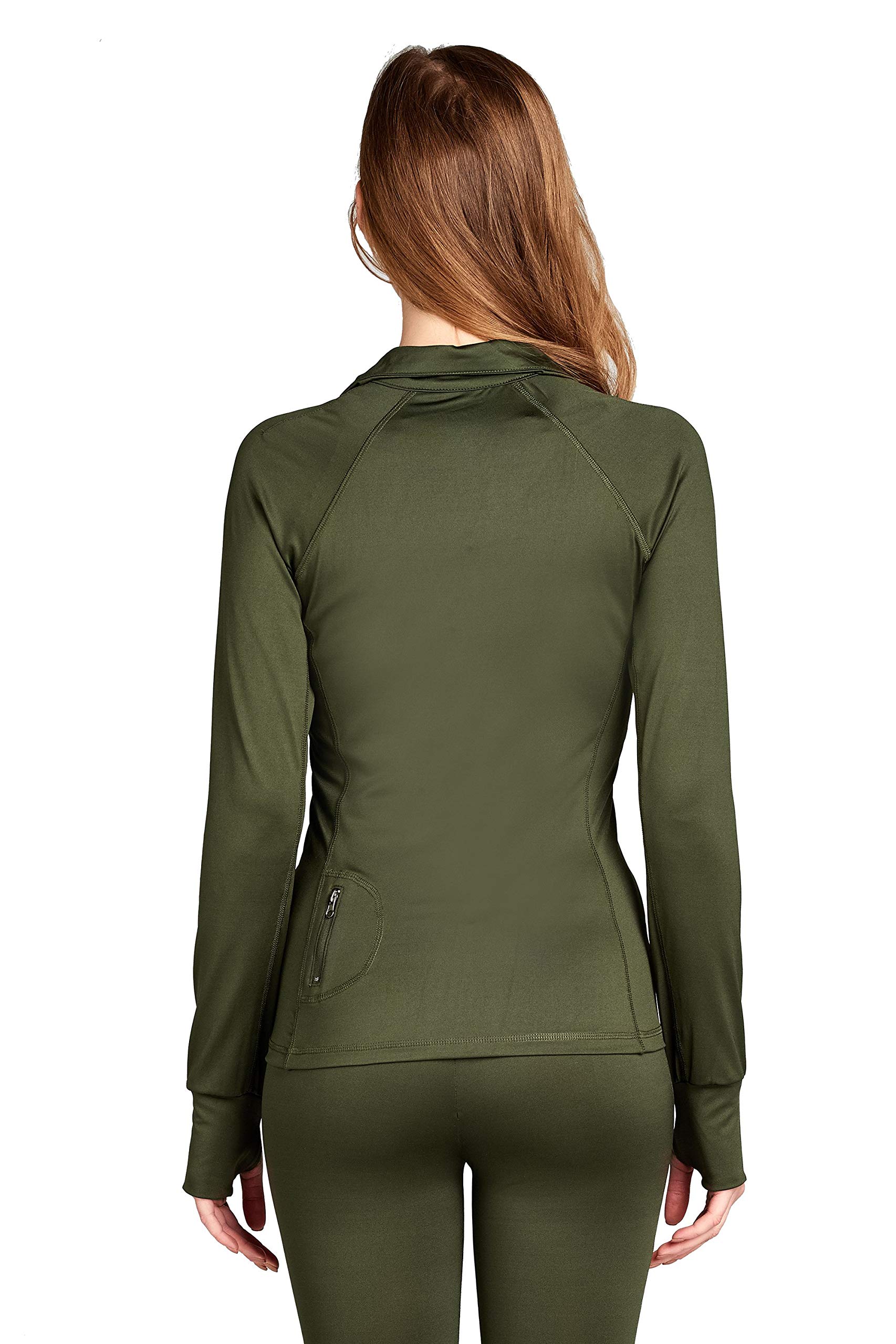 Women's Long Sleeve Zip Up Athletic Sweater - Workout Gym Jacket for Running, Yoga & Outdoor Activities | Lightweight & Breathable Activewear