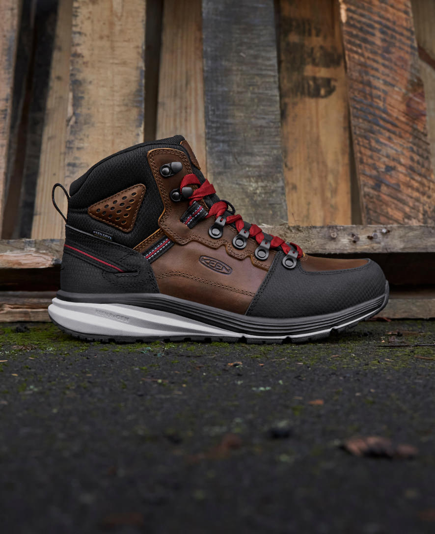 Men's Red Hook Waterproof Soft Toe Work Boots - Tobacco & Black | Durable Construction for Outdoor Work, Hiking & Winter Wear