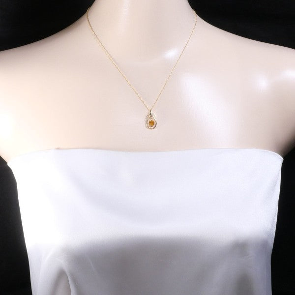 18K Yellow Gold Citrine Pendant Necklace for Women - Elegant Birthstone Jewelry Gift for Birthday, Anniversary & Special Occasions