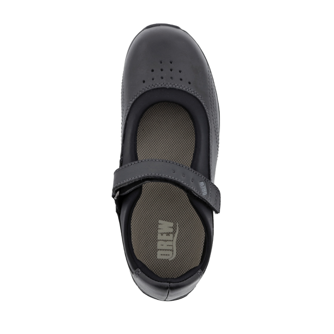 Women's Black Stretch Rose Print Wide Width Comfortable Flats - Perfect for Work, Travel & Casual Wear