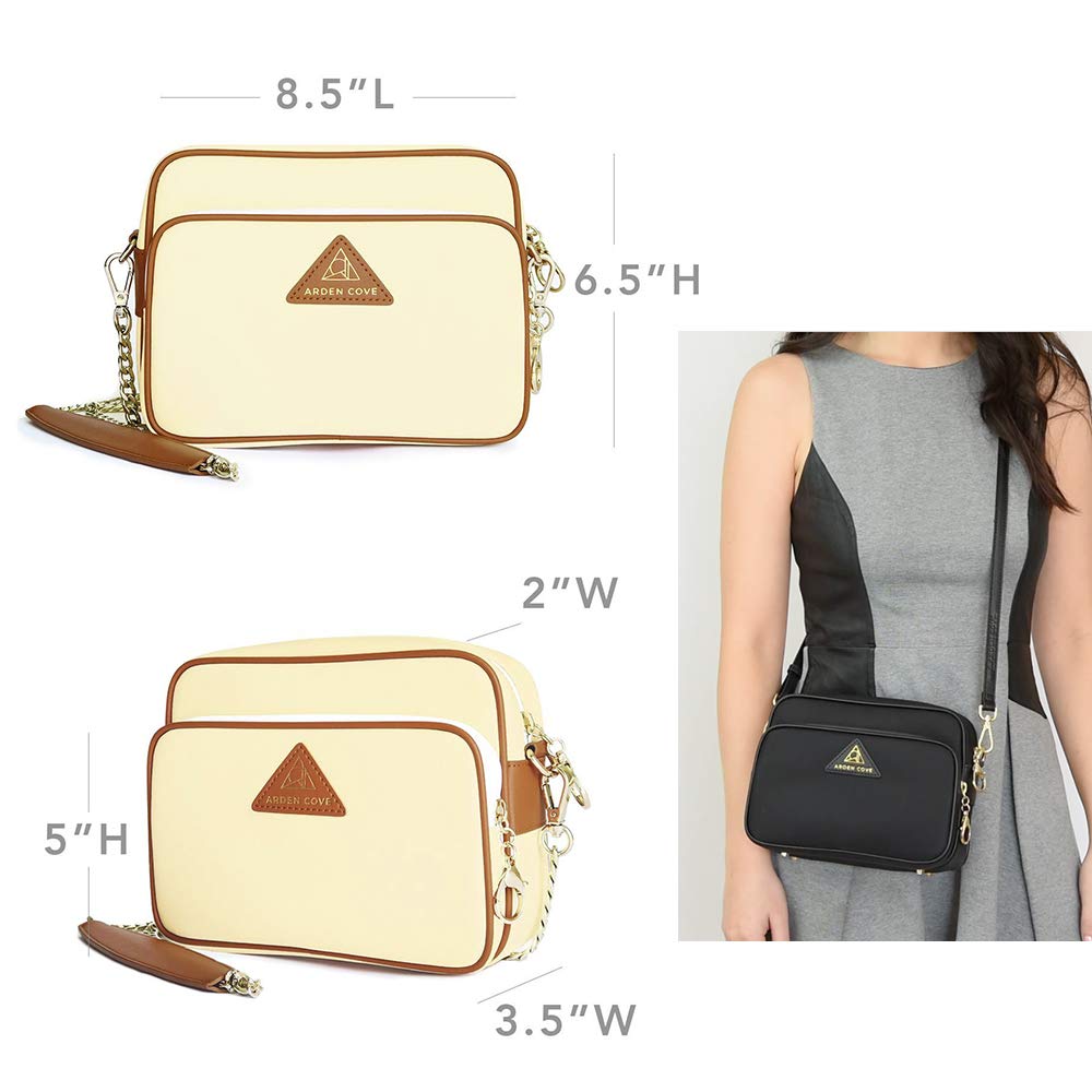 Arden Cove Anti-Theft Waterproof Crossbody Bag with Slash-Resistant Chain Strap - Secure Travel Purse for Women, Commuting & City Exploration
