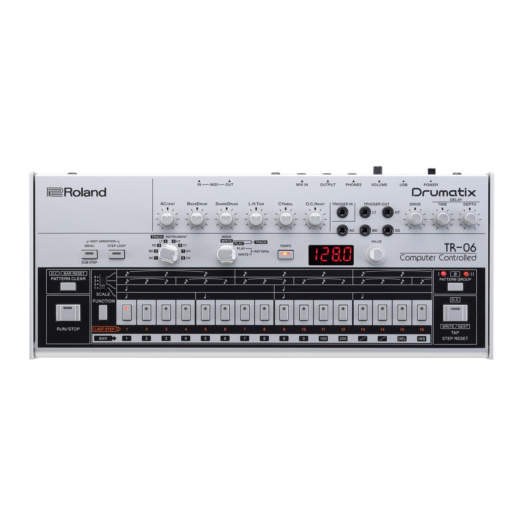 Roland TR-06 Boutique Compact Drum Machine with Modern Upgrades - Portable Electronic Drum Kit for Music Production, Live Performance & Studio Recording