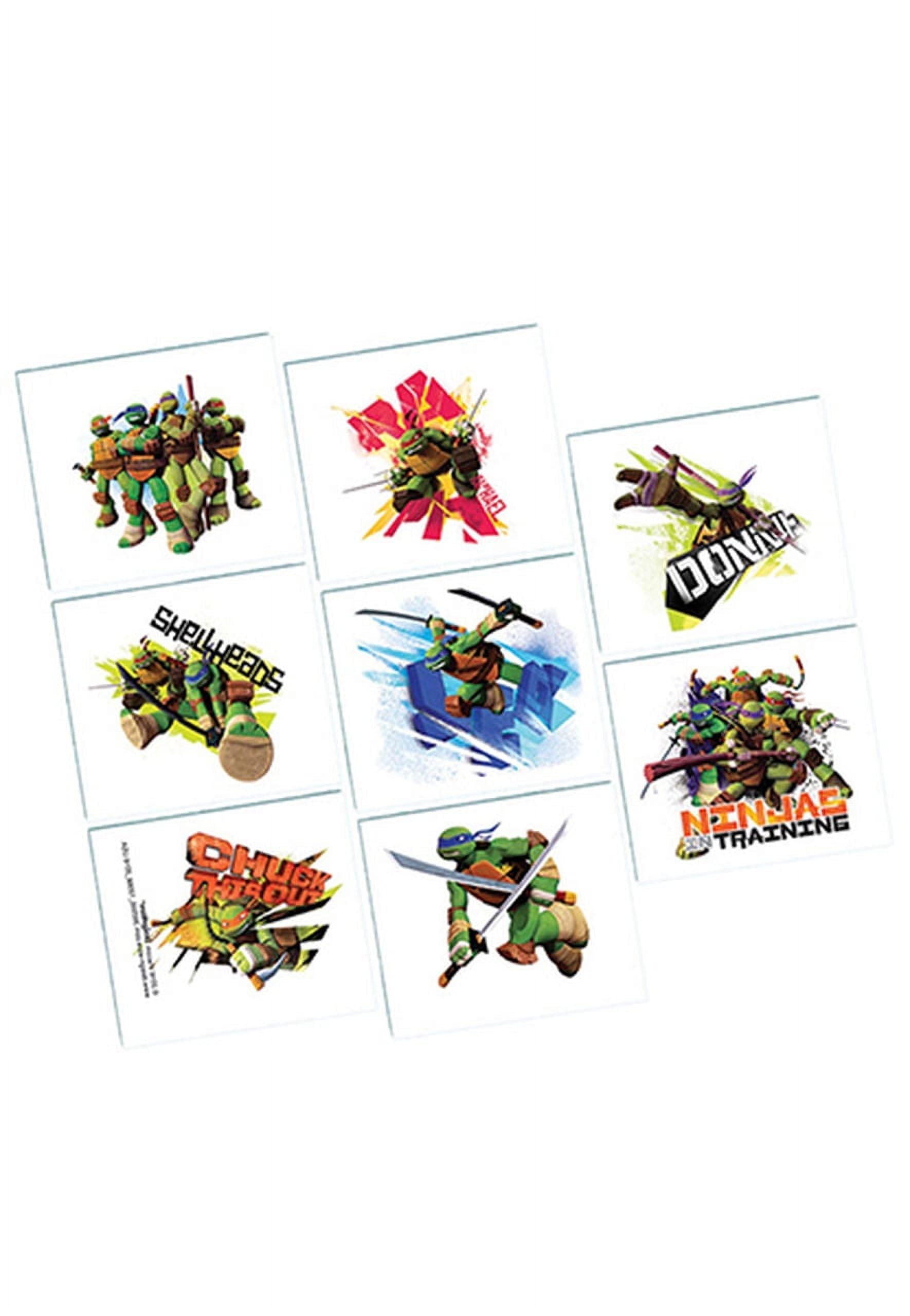 TMNT Teenage Mutant Ninja Turtles Temporary Tattoos - Fun Party Favors for Kids Birthday, Halloween & Cosplay Events