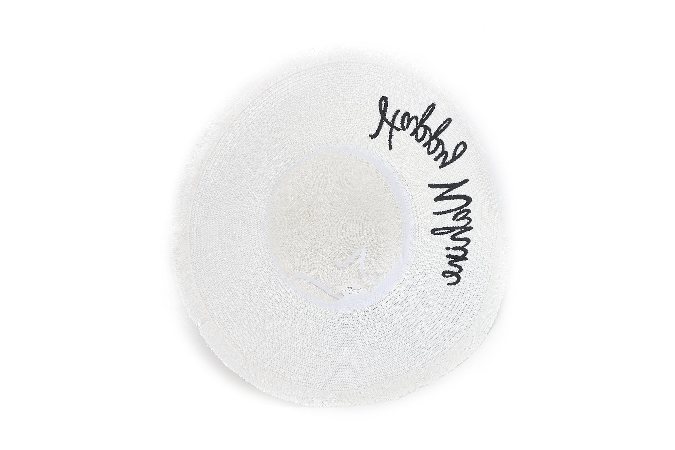 Gardenia Happy Wahine White Hat - Stylish Floral Summer Beach Hat for Women - Perfect for Vacations, Outdoor Parties, and Beach Getaways