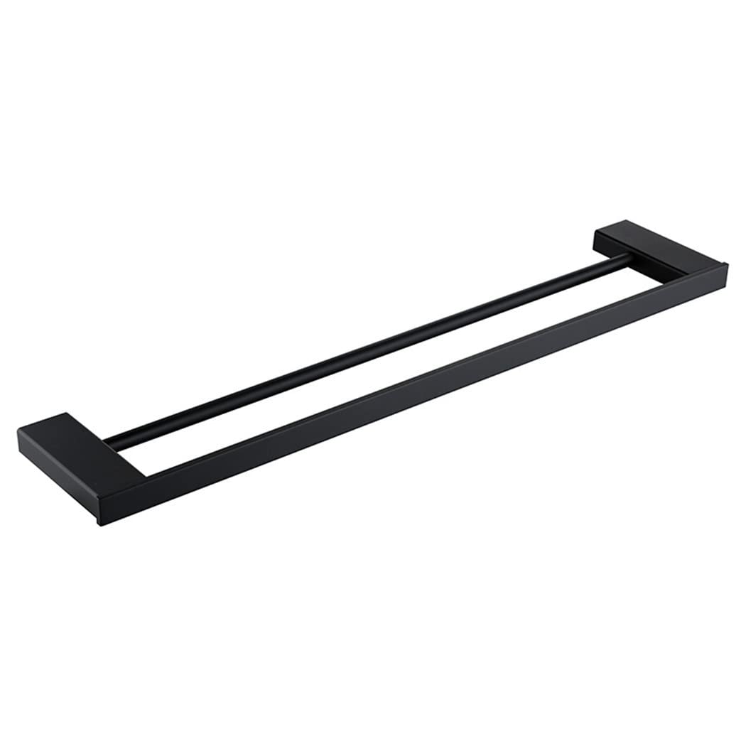 Premium Matte Black Stainless Steel Bathroom Accessories Set - Includes Paper Holder, Toothbrush Holder, Towel Bar & Shelves | Modern Bathroom Organization for Homes, Hotels & Apartments