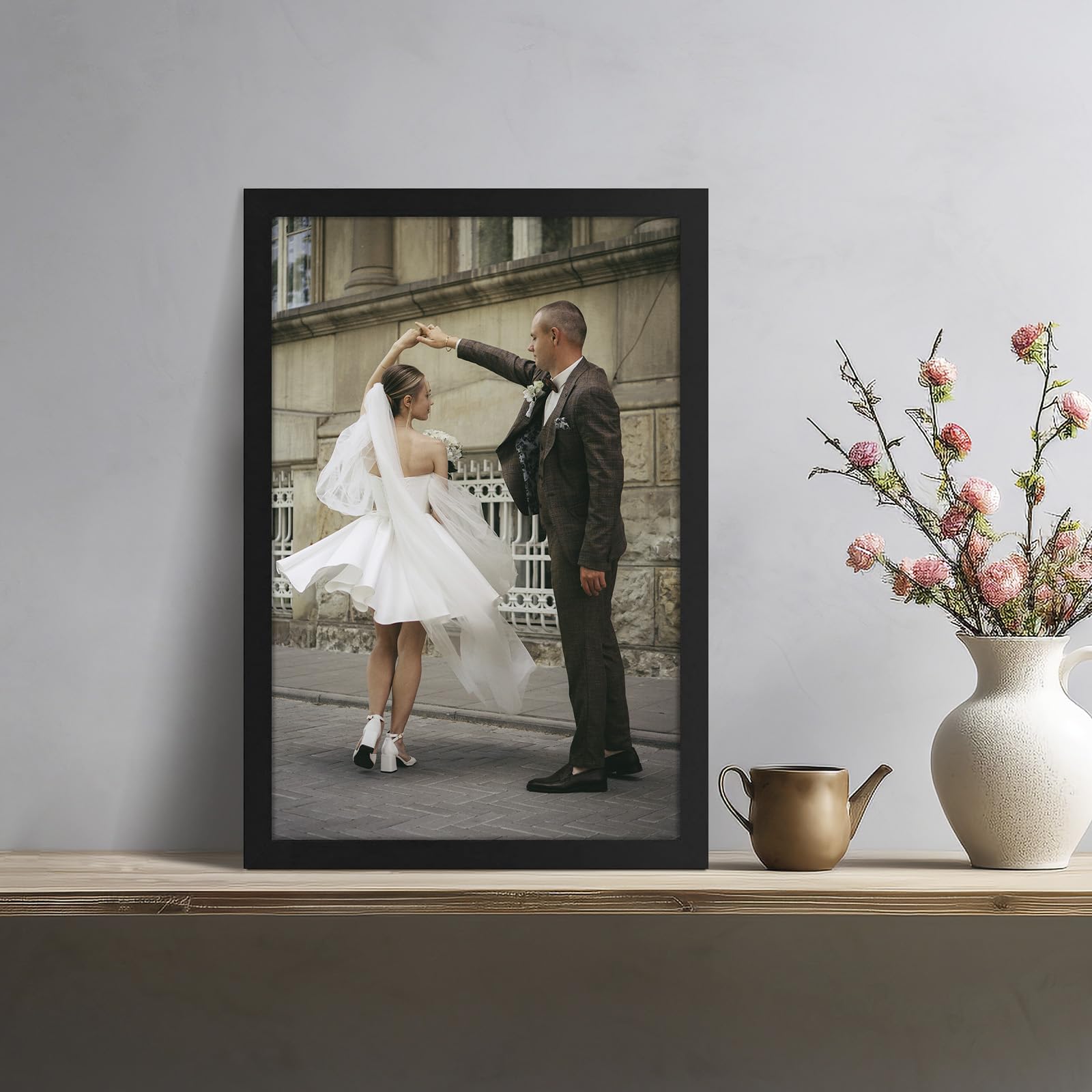 12x18 Poster Frame Set of 8 - Golden State Art Wall Display Frames with Plexiglass & Engineered Wood, Horizontal or Vertical Hanging with Sawtooth Hangers - Perfect for Home Decor, Office Art Display & Photo Gallery Wall Arrangement