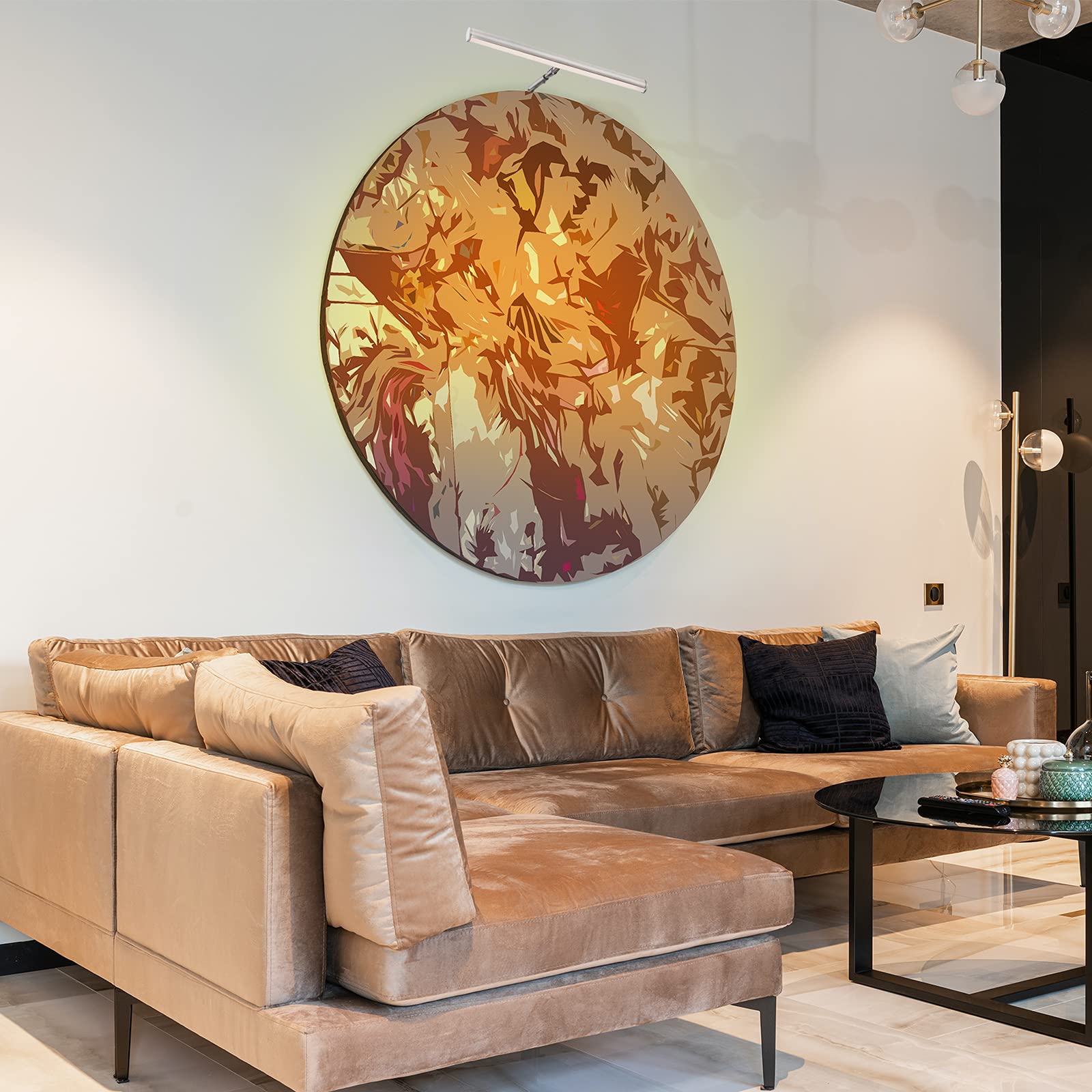 Ciata 14-Inch LED Picture Light for Wall Art - 3000K Warm White, 4W Adjustable Metal Frame Light with Inline On/Off Switch, 90+ CRI, Brushed Nickel Finish - Perfect for Galleries, Museums & Home Decor
