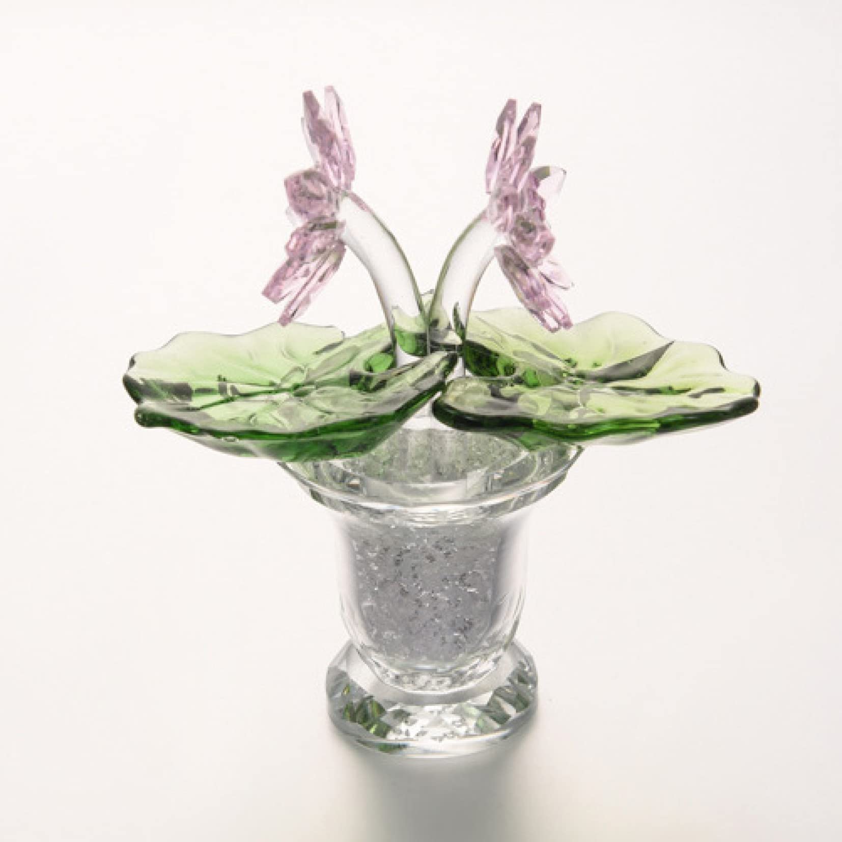 AERICKON Crystal Lotus Flower Figurine - Mini Glass Paperweight for Feng Shui, Home Decor, Wedding Centerpiece, Car Ornament & Gift Idea (Perfect for Office Desk, Meditation Space & Spiritual Decor)