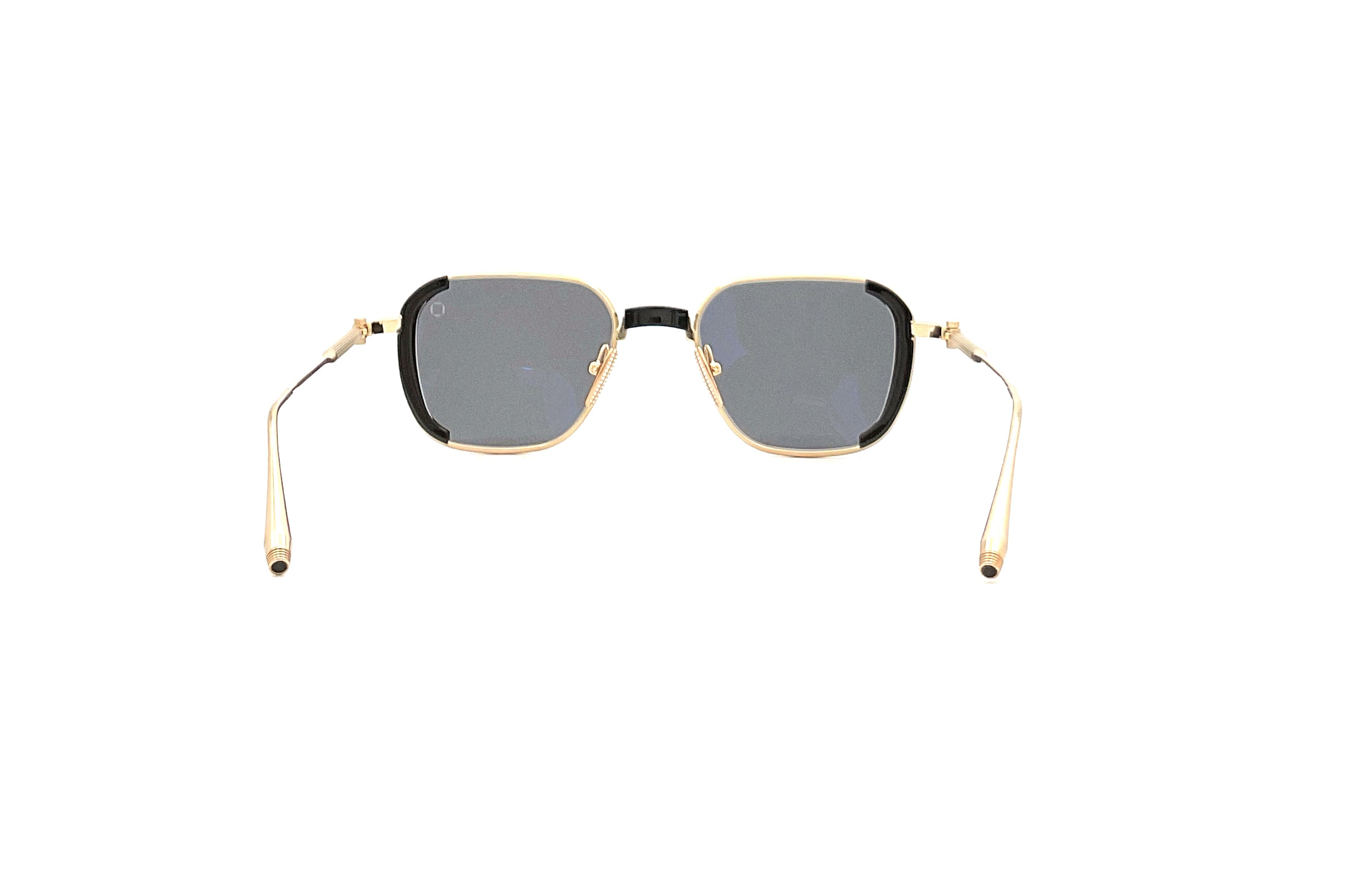 Akoni Eclipse Sunglasses - Black & Brushed 12k Gold Polarized Lenses for Men & Women - UV Protection for Outdoor Activities, Driving, and Travel