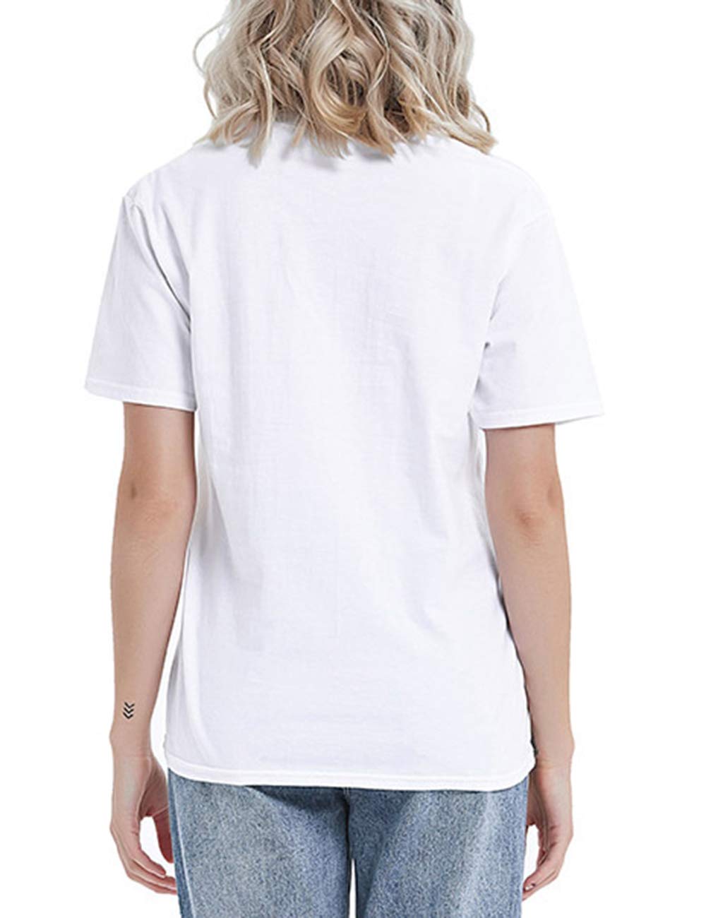 xxxiticat Women's Summer Short Sleeve Cotton T-Shirt - Soft Stretch Fitted Casual Top - Solid Color Basic Tee for Everyday Wear, Work & Outings