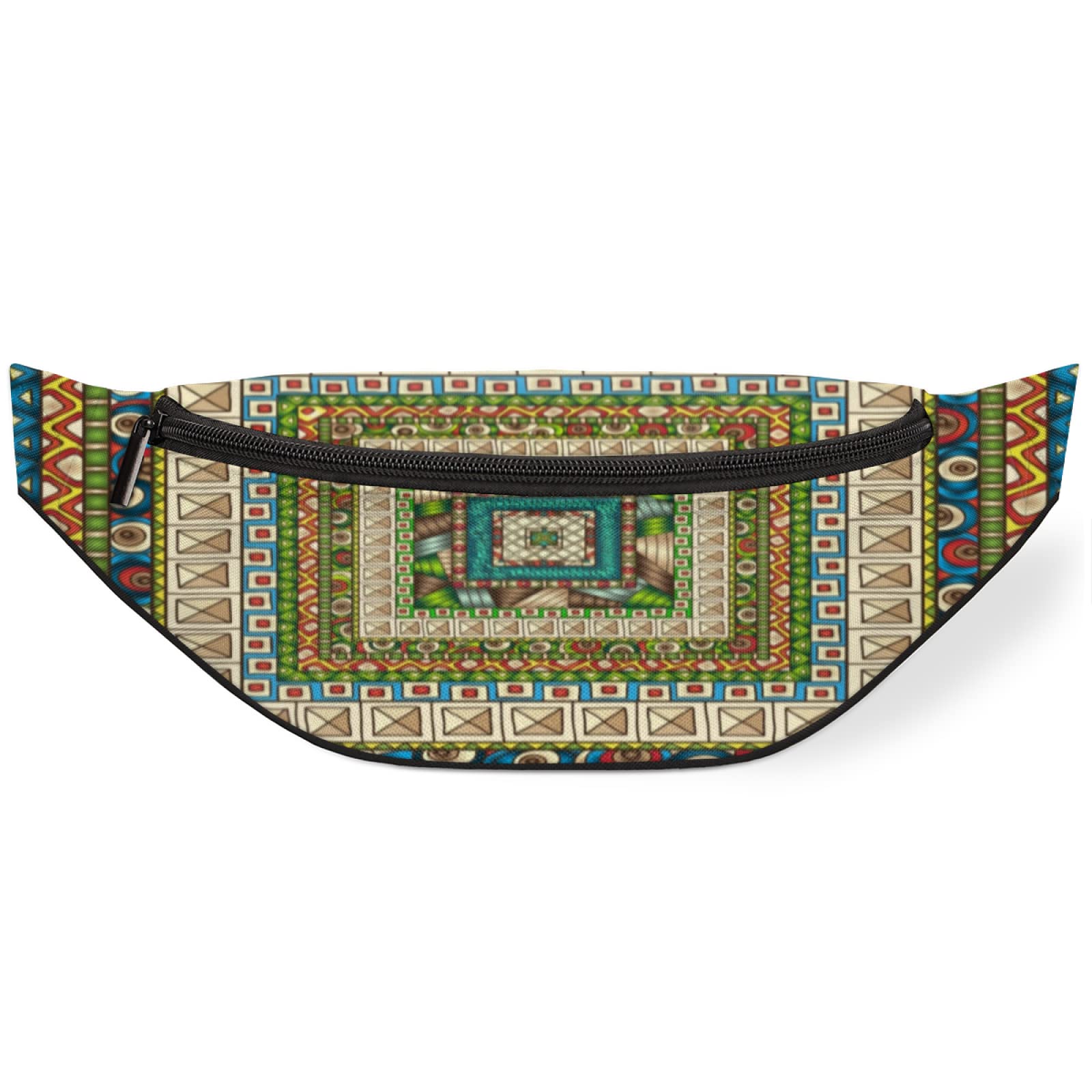 **Men's & Women's Geometric Crossbody Fanny Pack - Waterproof Adjustable Waist Bag for Travel, Running, Hiking & Outdoor Activities**