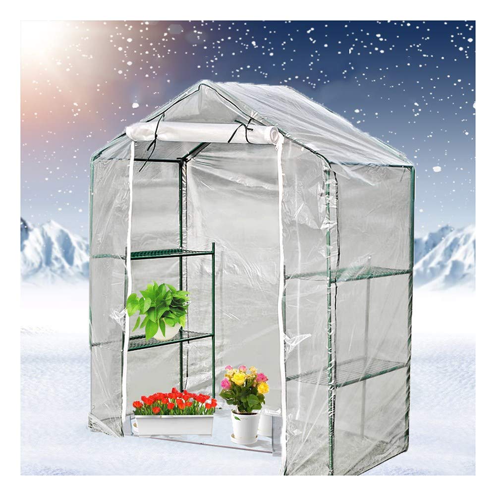 Gzhenh Walk-In Greenhouse for Outdoor Garden & Patio - High Capacity 140x70x195cm Clear Garden Igloo with Rainproof Zipper Design & Insulation - Perfect for Plant Protection, Winter Gardening & Backyard Growing