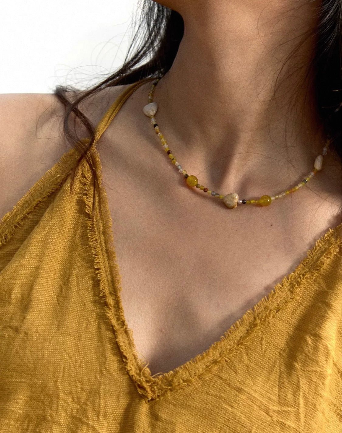 Maillard Beaded Necklace for Women - Handmade Bohemian Jewelry with Natural Stones - Perfect for Casual Wear, Parties & Special Occasions