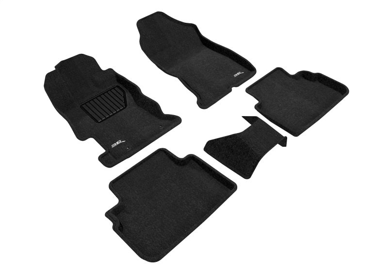 3D Maxpider All-Weather Floor Mats for 2017-2022 Subaru Impreza - Premium 1st & 2nd Row Custom Fit Car Mats (Black) - Waterproof, Durable Protection for Daily Commute & Family Road Trips