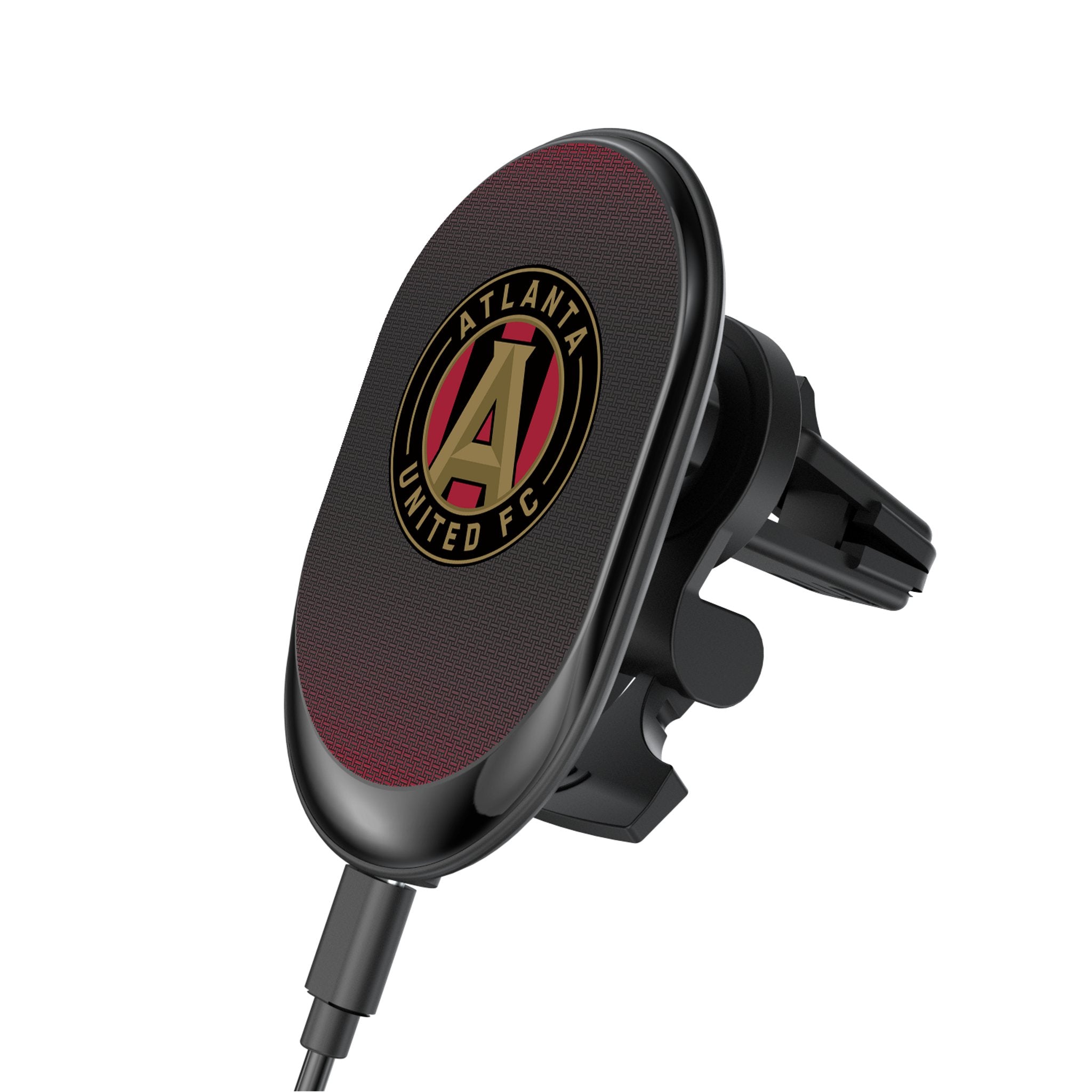 Atlanta United FC Wireless Magnetic Car Charger - Fast Charging Linen Phone Mount for iPhone & Android - Perfect for Commuting & Road Trips