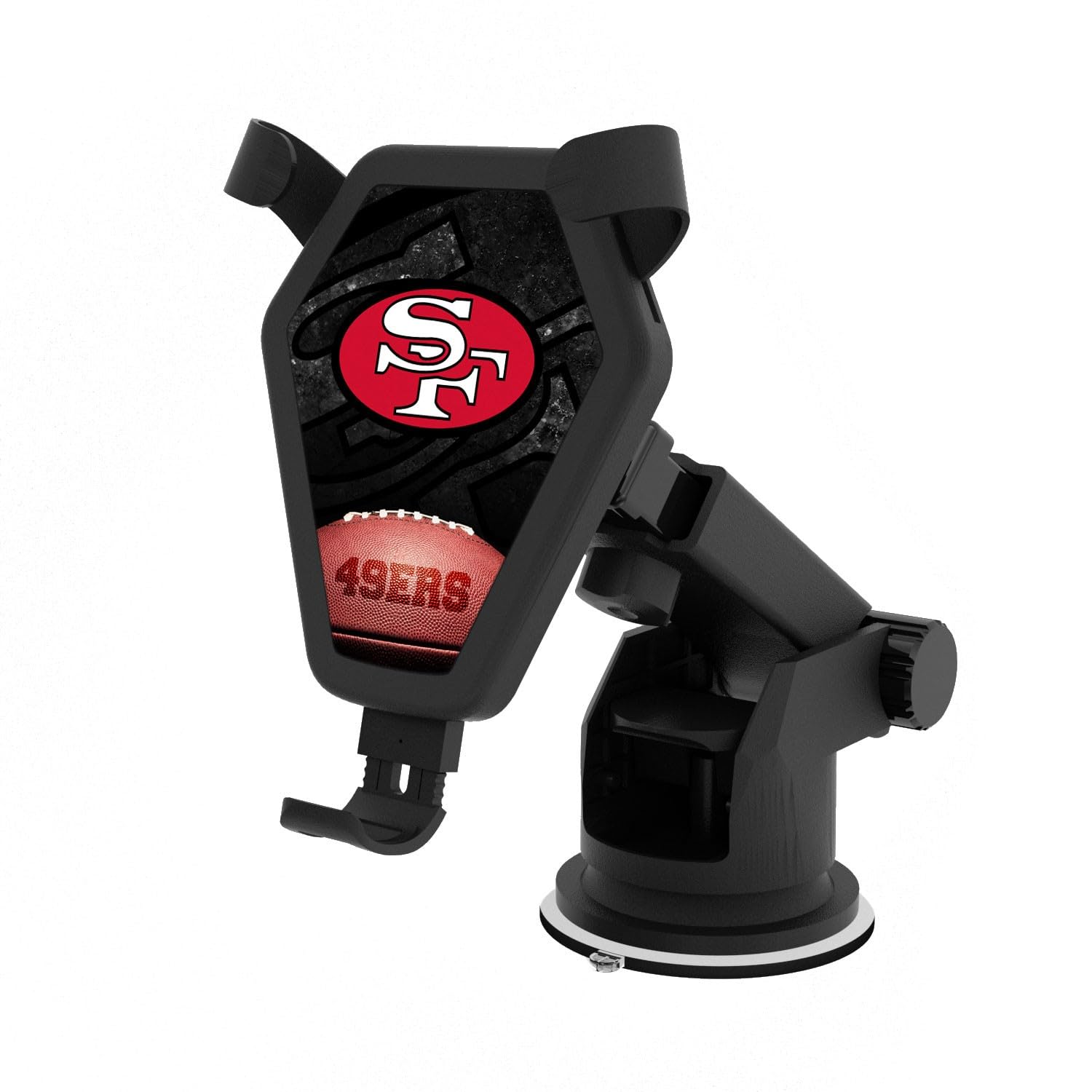 San Francisco 49ers 10W Fast Wireless Car Charger - NFL Team Logo Phone Holder for iPhone & Android - Perfect for Road Trips & Commuting