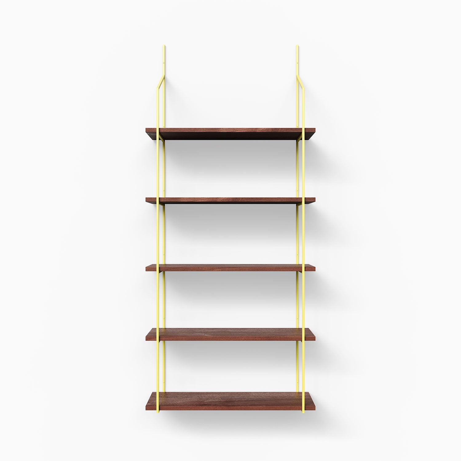 Verne Mahogany 5-Tier Bookshelf - Stylish Wooden Display Shelf for Living Room, Bedroom, or Office Storage & Organization