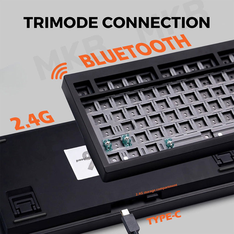 ZUOYA GMK81 VIA Supported Wireless Gasket Mount DIY Mechanical Keyboard Kit - Perfect for Gaming, Typing & Office Work