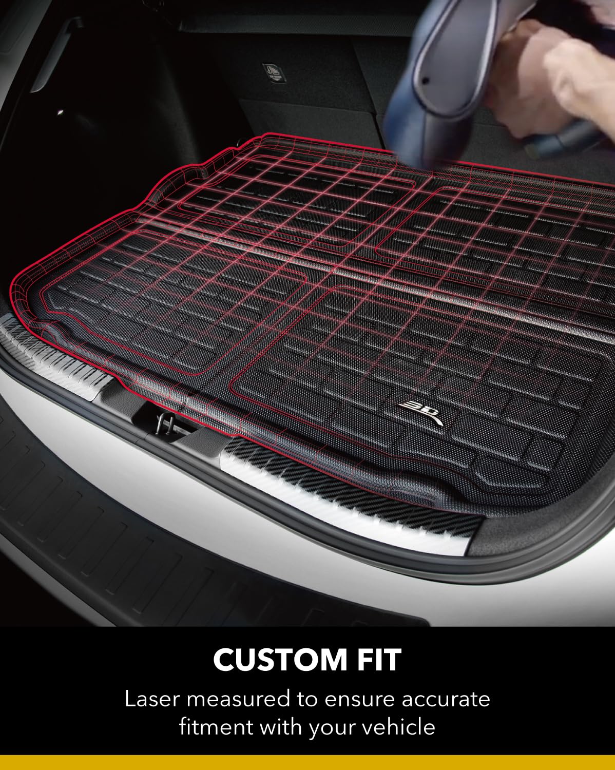 3D MAXpider Kagu Custom Fit Cargo Liner for BMW X4 (G02) 2019-2025 - Premium Black Trunk Mat, Waterproof & Anti-Slip Protection - Perfect for Road Trips, Groceries & Pet Transport