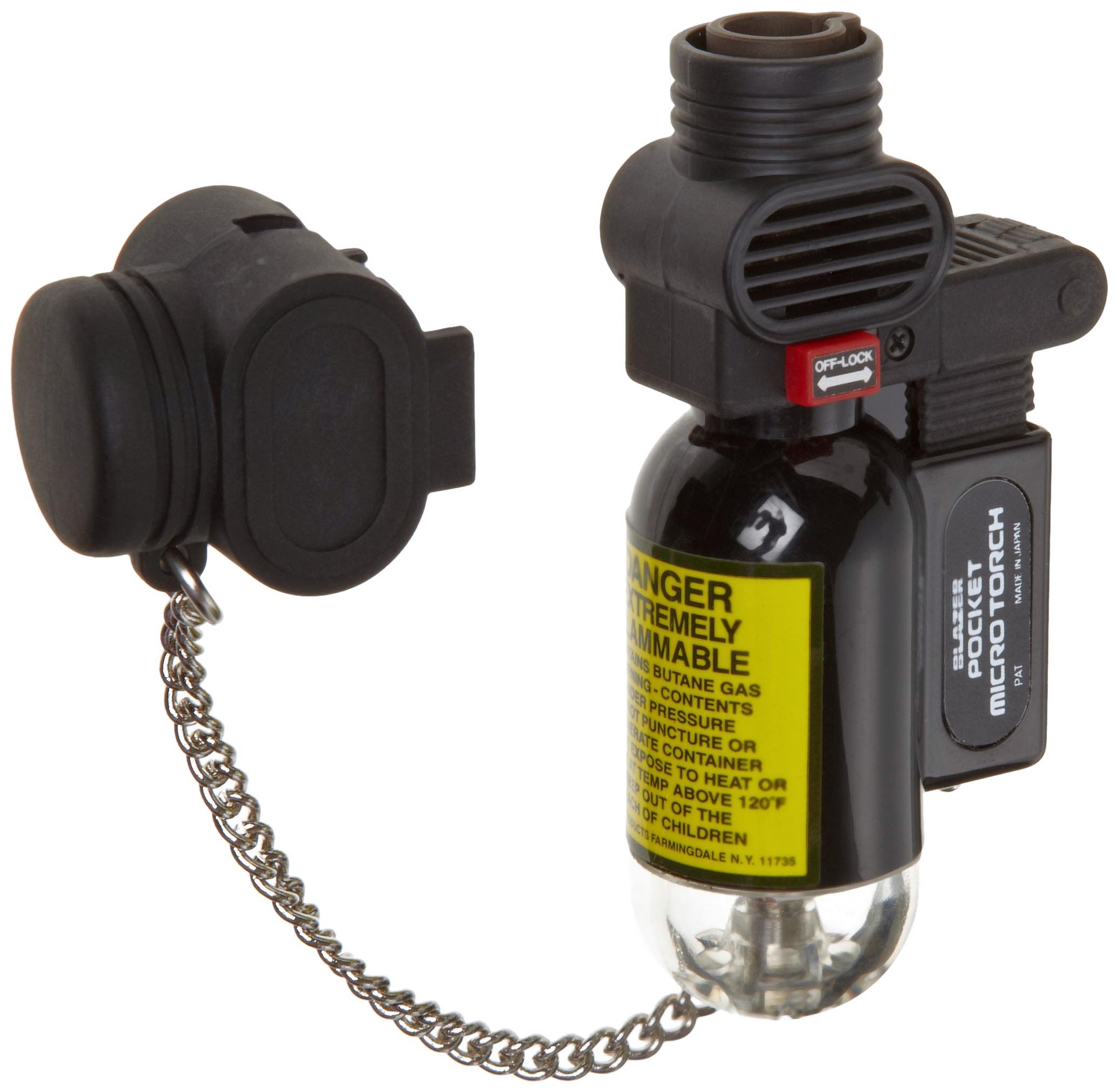 Blazer PB207CR Refillable Butane Torch Lighter - Black | Perfect for Cigars, Cooking, Soldering & DIY Projects