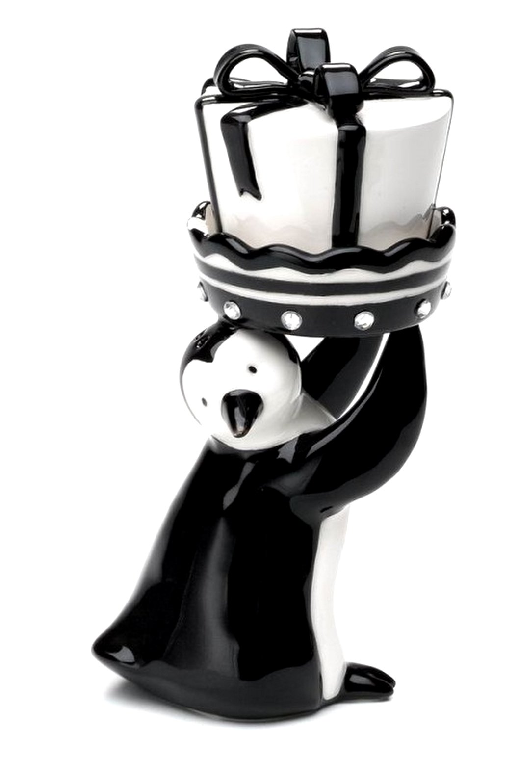 Black and White Penguin Salt and Pepper Shakers Set with Gift Box - Cute Animal-Themed Kitchen Accessories for Dining Table, Holiday Decor, and Housewarming Gifts