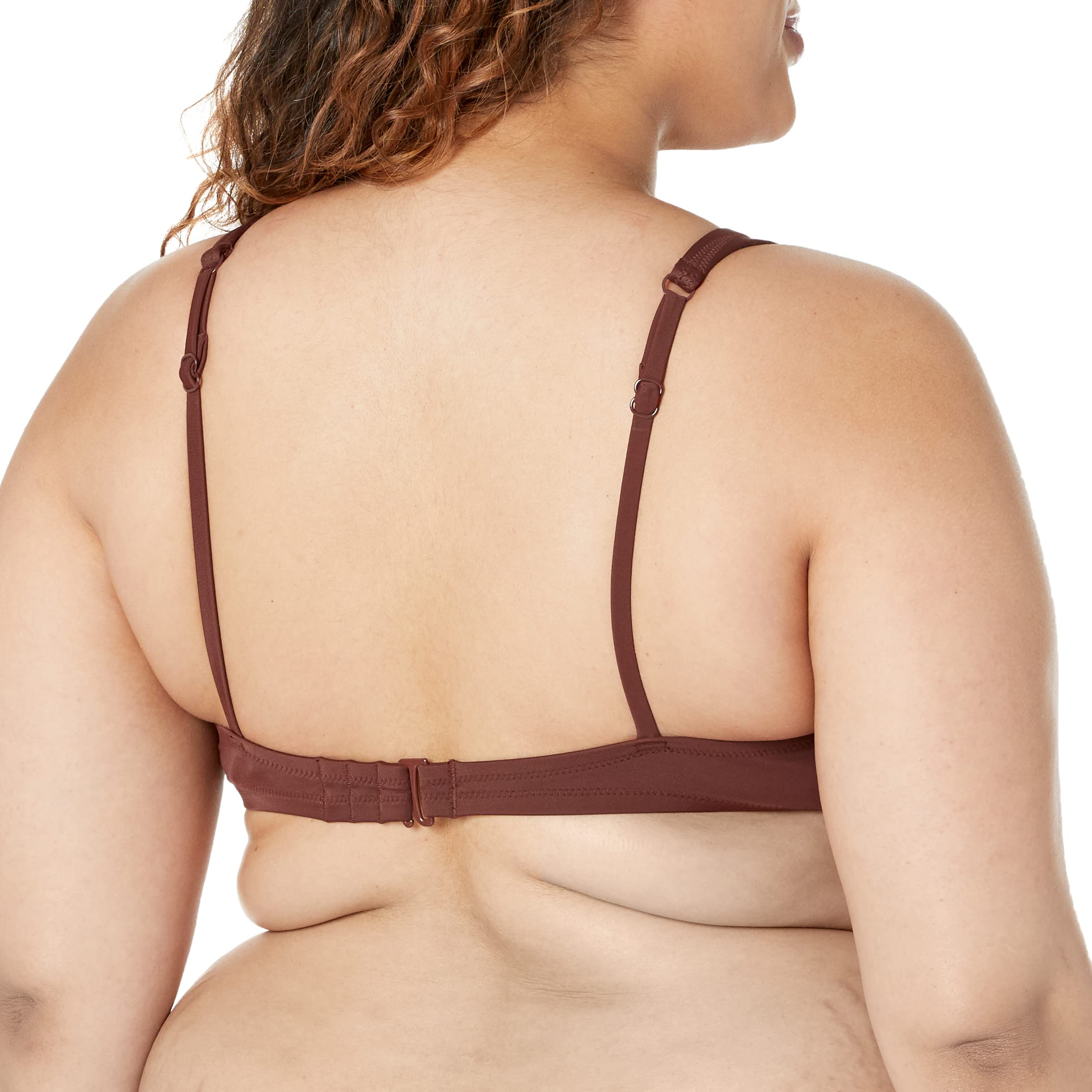 Amazon Essentials Women's Scoop Neck Swim Crop Top - Comfortable Swimwear for Beach, Pool & Vacation | Plus Size & Adjustable Straps