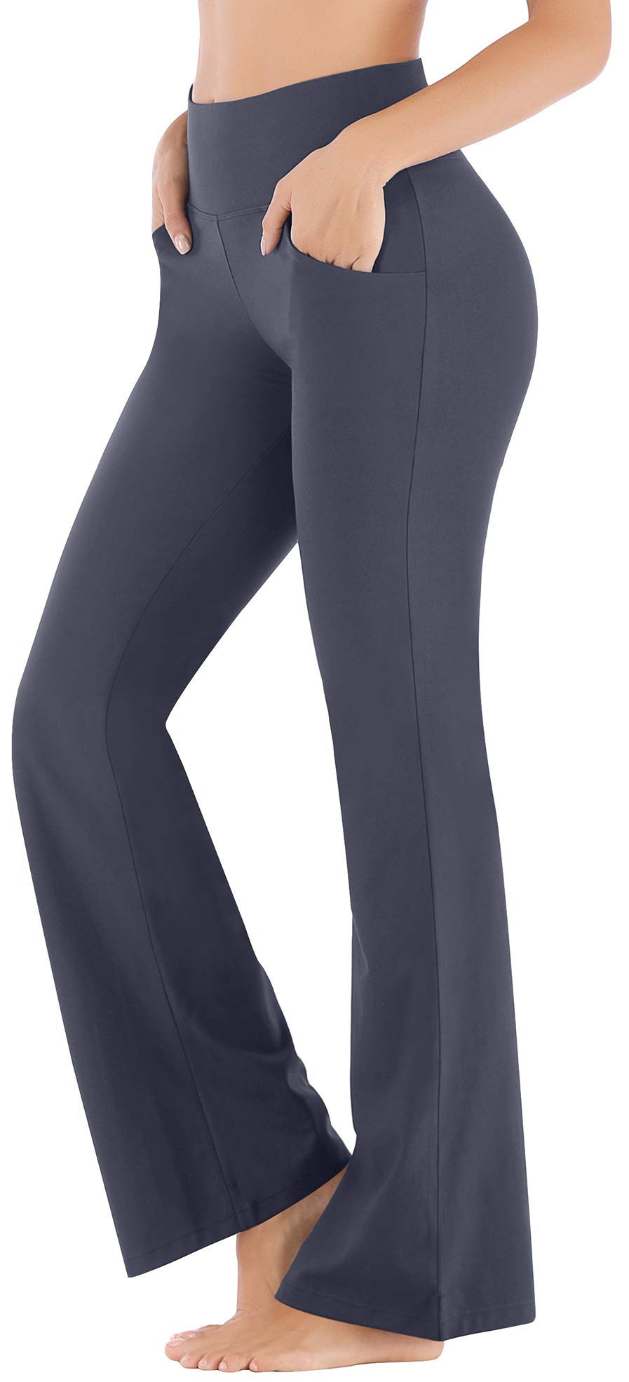 Ewedoos Women's High Waisted Bootcut Yoga Pants with Pockets - Stretchy Wide Leg Workout Pants for Yoga, Gym & Lounge Wear