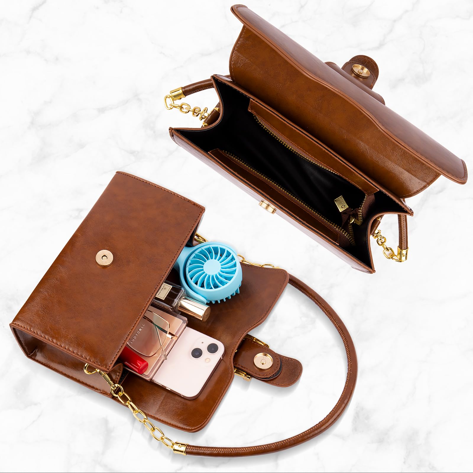 Stylish Women's Crossbody Shoulder Bag - Soft PU Leather Small Purse & Trendy Tote Clutch Handbag for Everyday Use, Work, Travel & Shopping