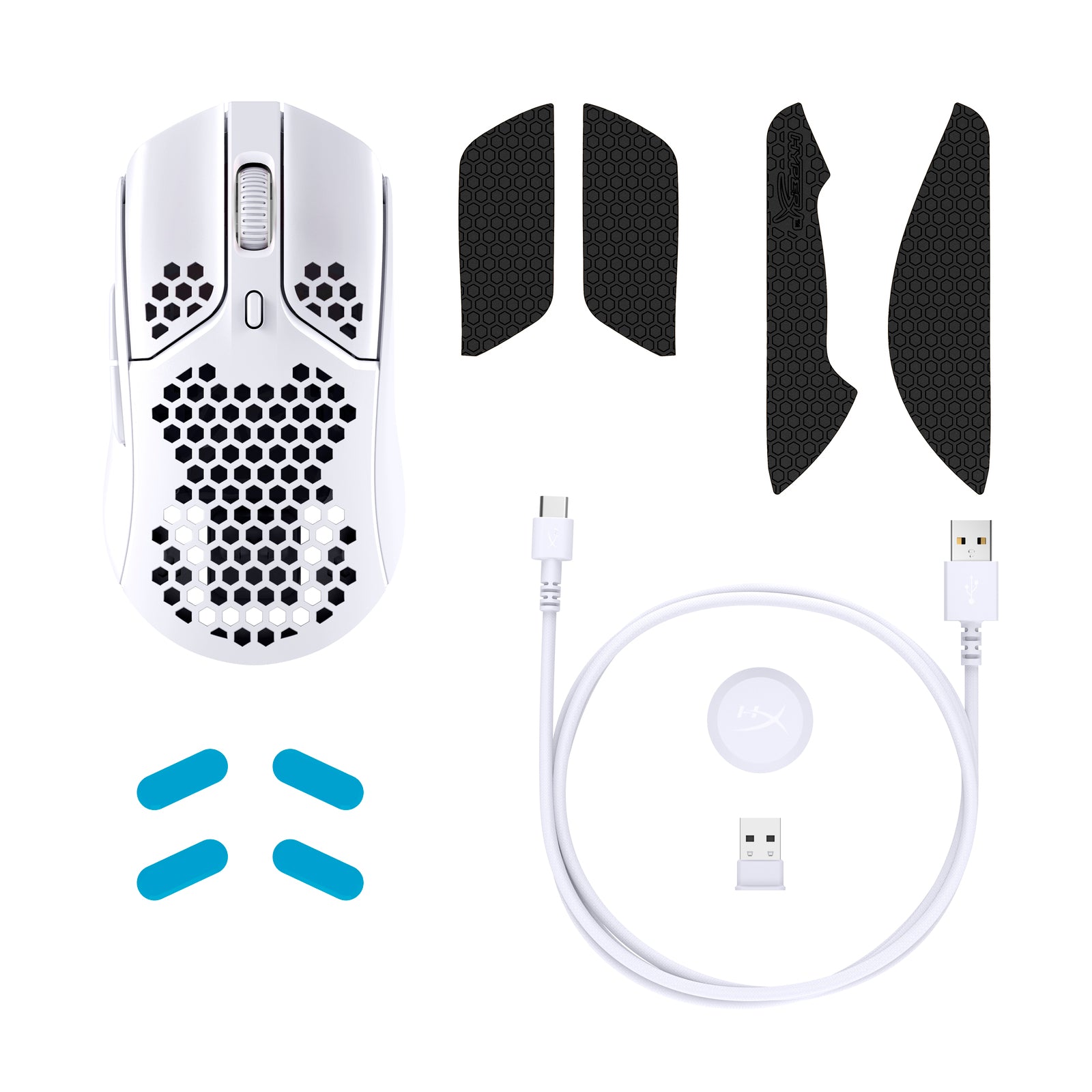 HyperX Pulsefire Haste Wireless Gaming Mouse - Lightweight Honeycomb Design, 59g Ultra-Light, 16K DPI, 100 Hour Battery - Perfect for FPS, MOBA & Esports Gaming