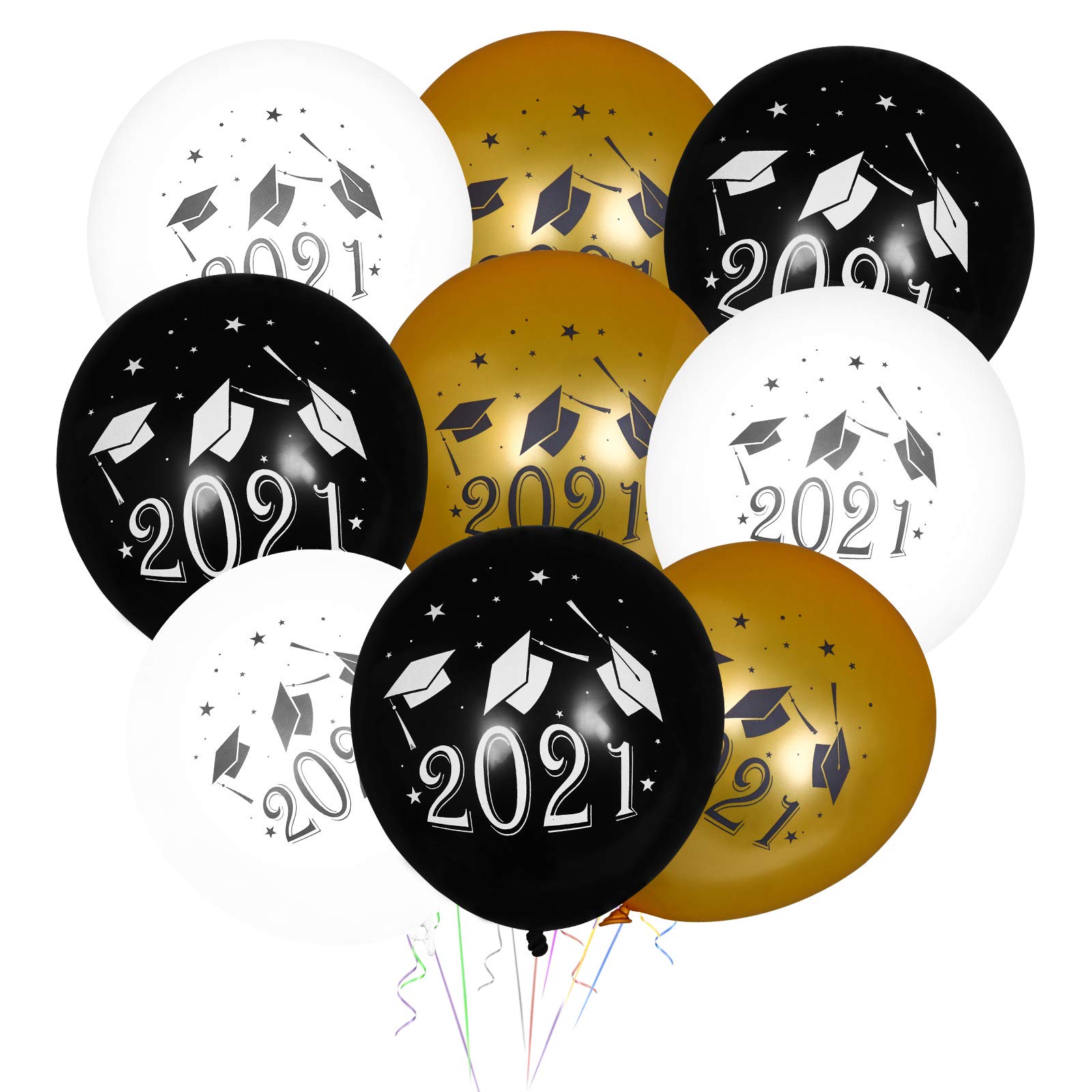 12pcs 12 Inch Graduation Balloons - Premium Latex Party Balloons for Graduation Decorations, Birthday Parties & Special Events