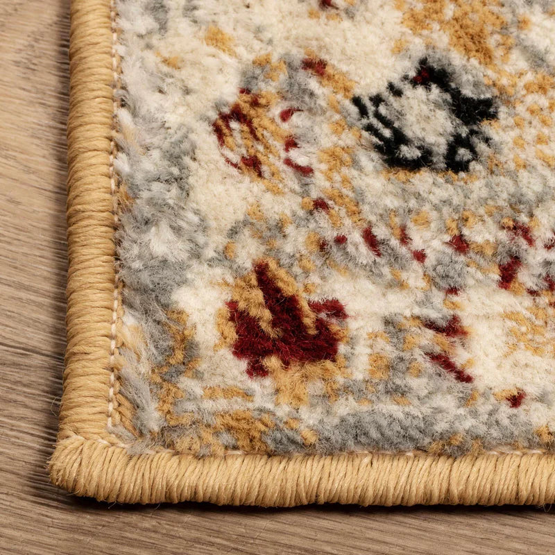 Stylish Nysa Floral Geometric Diamond Pattern Indoor Area Rug - Perfect for Living Room, Bedroom, and Home Decor