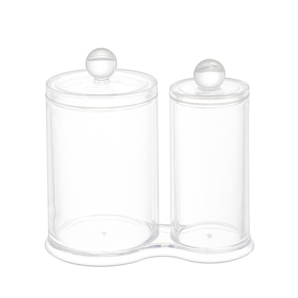 Cabilock Cotton Swab & Makeup Organizer Box - Storage Container for Cotton Balls, Pads & Beauty Supplies | Perfect for Bathroom Counter, Vanity & Travel