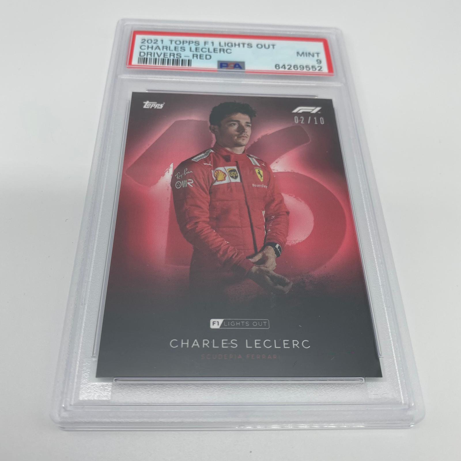 PSA 9 Graded 2002 Charles Leclerc Red Parallel Racing Card - Perfect for F1 Collectors & Motorsport Memorabilia Displays