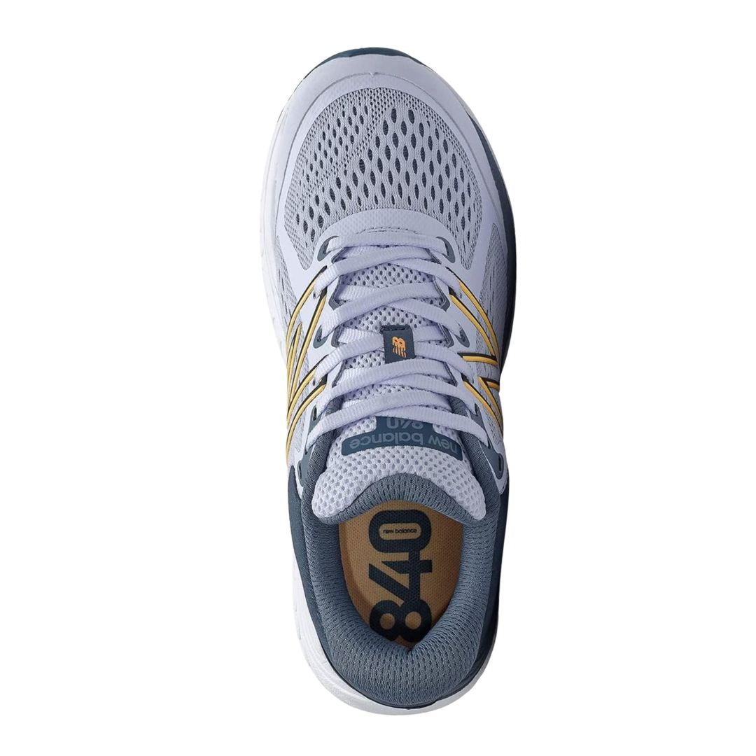 New Balance Women's 840v5 Running Shoes - Silent Grey with Light Mango (B Width) | Lightweight Cushioned Sneakers for Jogging, Gym Workouts & Everyday Comfort