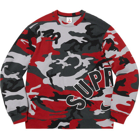 Supreme x Nike Arc Crewneck Sweatshirt - Camo Print Streetwear for Men | Casual Wear, Gym, and Urban Fashion