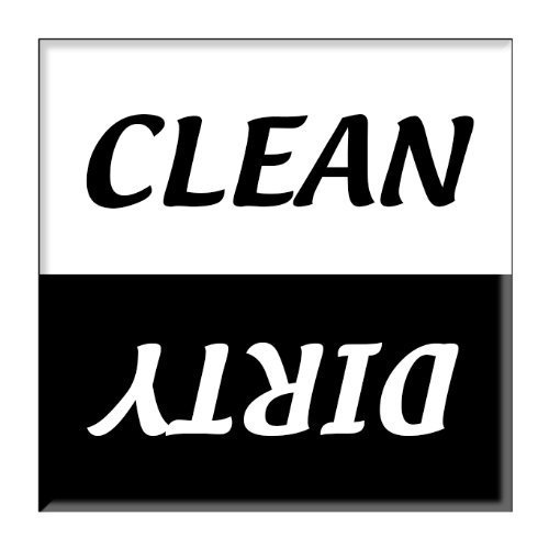 Strong Clean & Dirty Dishwasher Magnet Sign - Italic Design for Kitchen Organization | Perfect for Home, Office, and RV Use