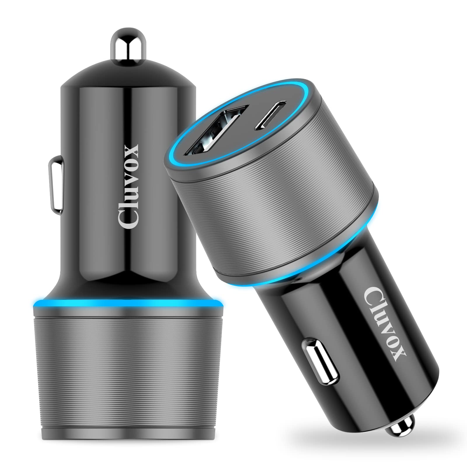 35W USB C Car Charger Fast Charging Dual Port - Compatible with iPhone 16/15/14/13/12/11 Pro/Max/Plus, Samsung Galaxy S25/S24 - Perfect for Road Trips & Daily Commutes