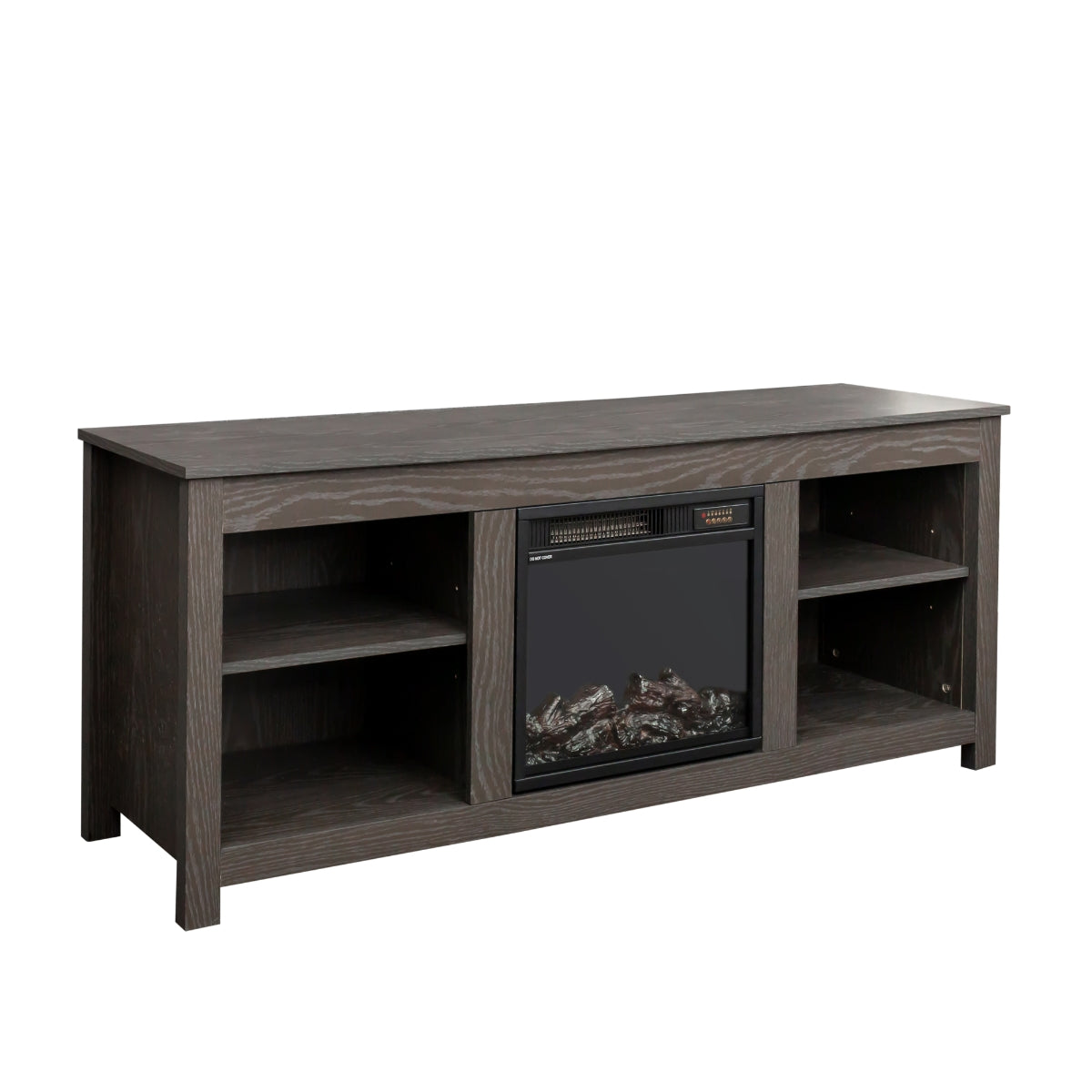 Brenna 64 Inch TV Stand with Electric Fireplace - Remote Control & Timer for Living Room, Bedroom, Home Theater Entertainment Center