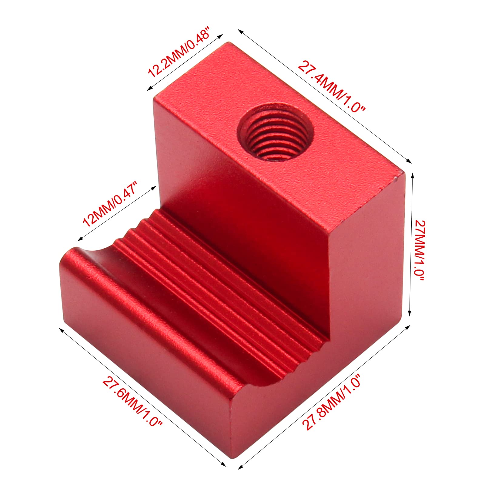 4 Pack No Drill Universal Truck Toolbox Mounting Kit - Heavy Duty Aluminum Alloy Tool Box Tie Down Straps with J Hooks for Secure Cargo Transport (Red) - Perfect for Pickup Trucks, Vans & Work Vehicles