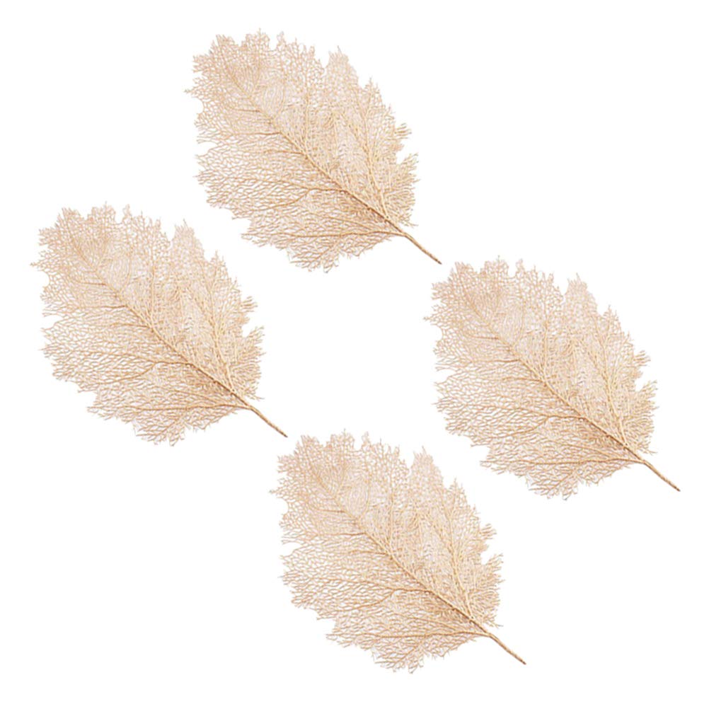LIOOBO 4-Piece Easter and Christmas Table Mats Set - Leaf Design Coasters and Placemats for Dining Table - Holiday Dinner Party Decor (Perfect for Thanksgiving, Autumn Gatherings & Festive Celebrations)