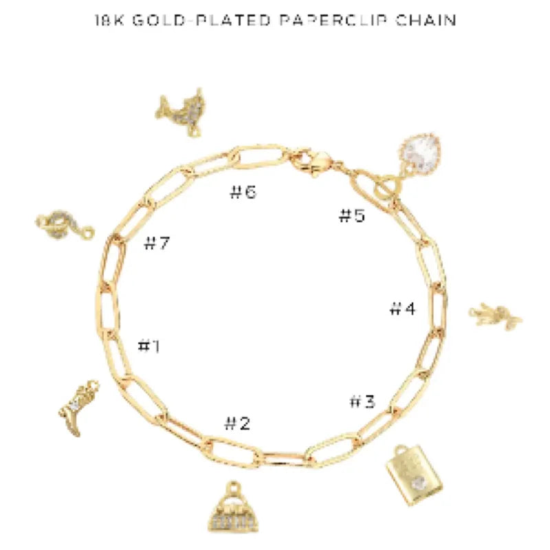 Charm Bracelet with Assorted Charms - Elegant Adjustable Jewelry for Women & Girls | Perfect for Gifts, Parties & Everyday Wear