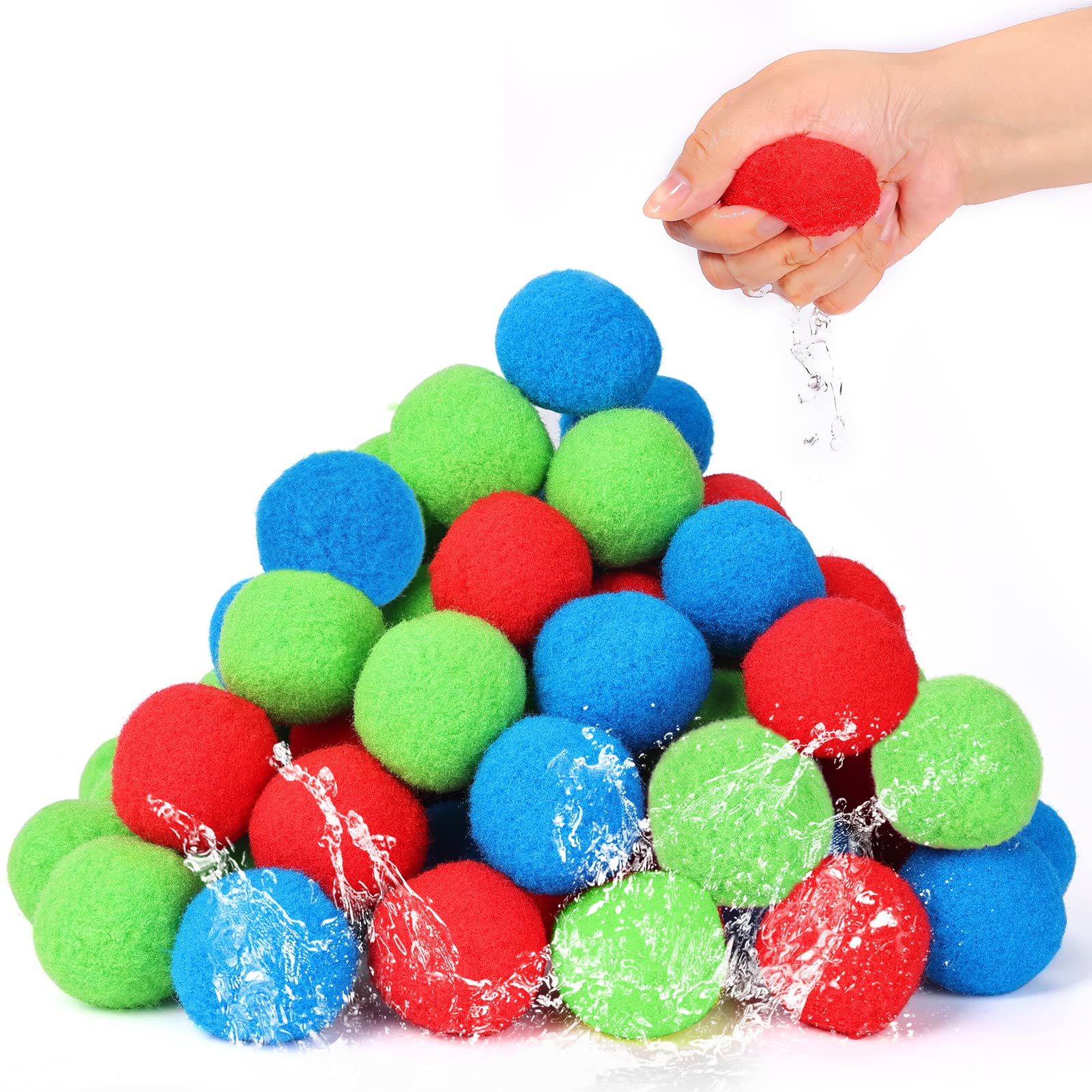70 Pcs Reusable Water Balloons - Eco-Friendly Water Toys for Kids & Adults - Outdoor Summer Games, Pool, Trampoline & Backyard Fun (Multicolor) - Perfect for Birthday Parties, BBQs & Family Gatherings