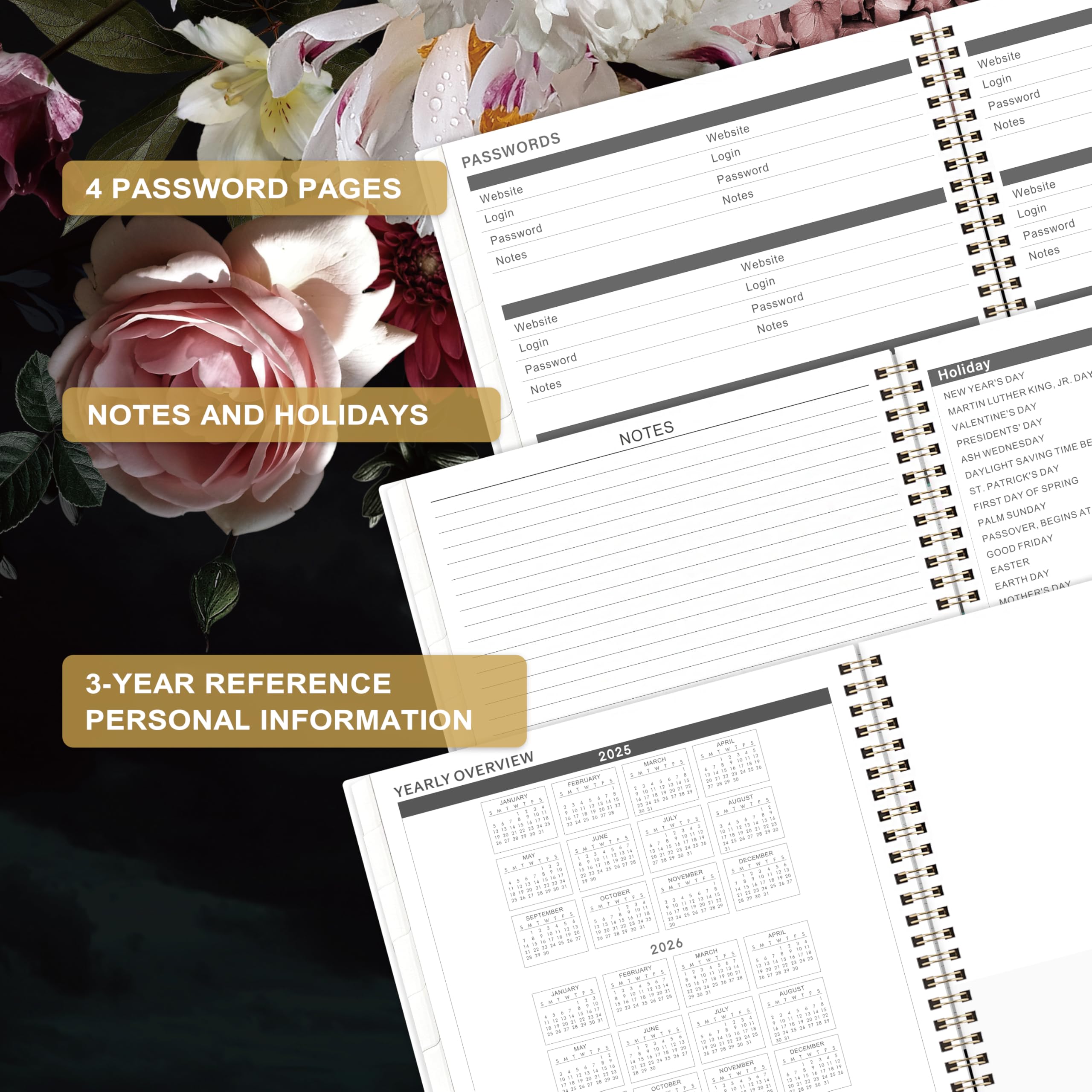 2025-2027 Monthly Planner - 9'' x 11'' 2-Year Academic Calendar (July 2025 - June 2027) with Tabs, Twin-Wire Binding & Inner Pocket | Premium Thick Paper for Office, School & Personal Organization | Perfect for Students, Teachers & Professionals