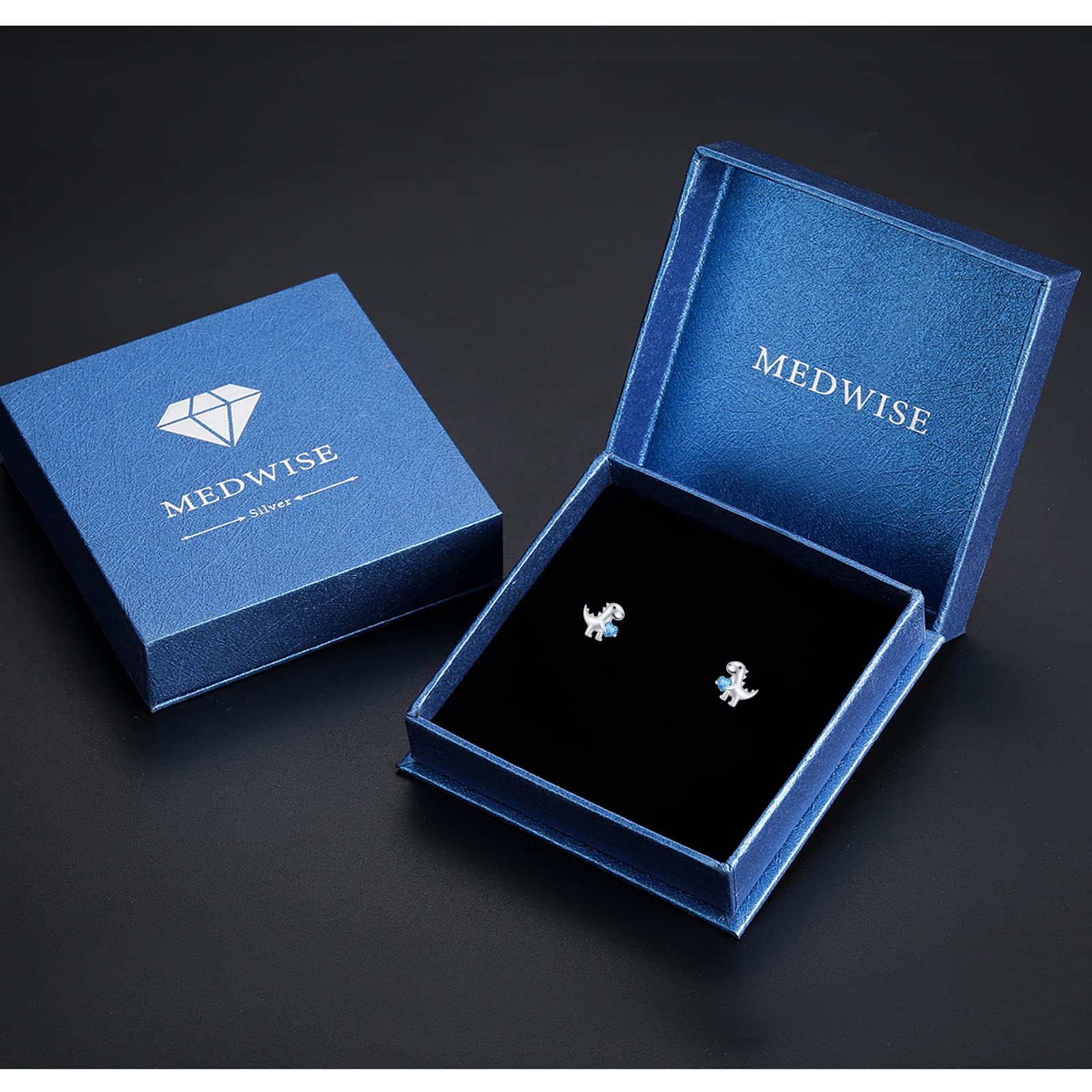 925 Sterling Silver Animal Stud Earrings - Panda, Cat, Hedgehog, Butterfly, Fox & Dolphin Designs with Opal & Moonstone | Hypoallergenic Jewelry Gifts for Women, Girls, Daughters & Teens | Perfect for Birthdays, Anniversaries & Everyday Wear
