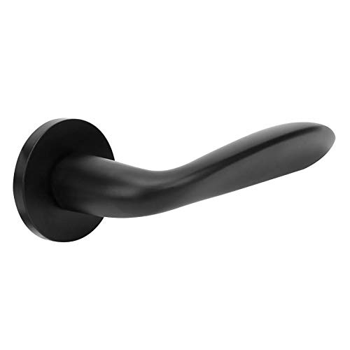 Black Space Aluminum Interior Door Lock Handle - Split Silent Cabinet Door Lock for Bedroom, Bathroom, and Closet Doors - Durable & Noise-Free Home Security Solution