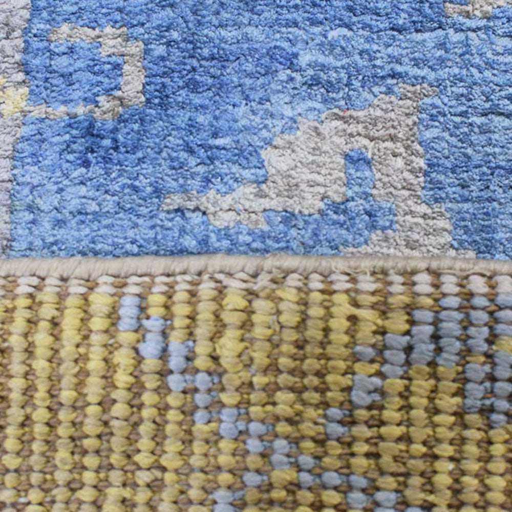 Hand Knotted Hypnotic Design Area Rug - Boho Chic Home Decor for Living Room, Bedroom & Office